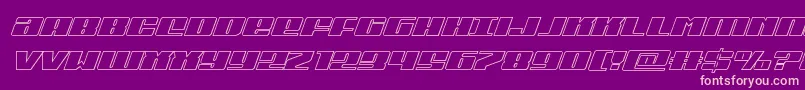 Michiganoutital Font – Pink Fonts on Purple Background