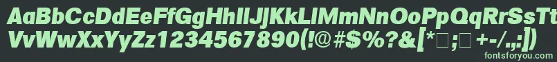 SalinaDisplaySsiItalic Font – Green Fonts on Black Background