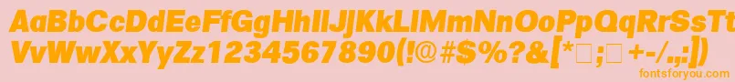 SalinaDisplaySsiItalic Font – Orange Fonts on Pink Background