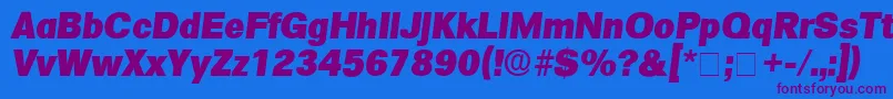 SalinaDisplaySsiItalic Font – Purple Fonts on Blue Background