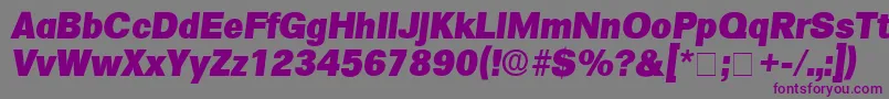 Шрифт SalinaDisplaySsiItalic – фиолетовые шрифты на сером фоне