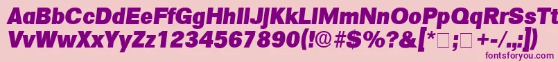 フォントSalinaDisplaySsiItalic – ピンクの背景に紫のフォント