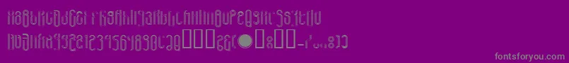 LvdcHaris-Schriftart – Graue Schriften auf violettem Hintergrund