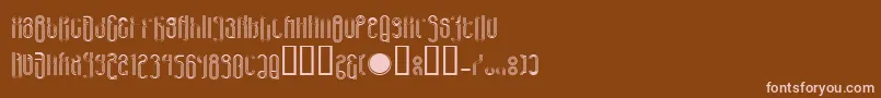 Czcionka LvdcHaris – różowe czcionki na brązowym tle