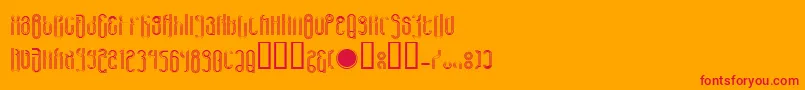 LvdcHaris Font – Red Fonts on Orange Background