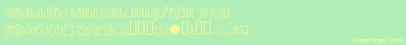LvdcHaris Font – Yellow Fonts on Green Background