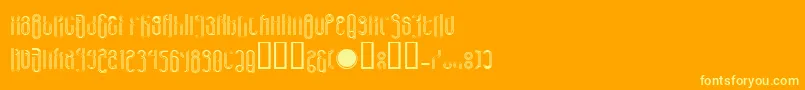 LvdcHaris Font – Yellow Fonts on Orange Background