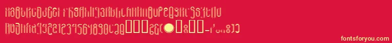 More about LvdcHaris Font LvdcHaris Font – Yellow Fonts on Red Background