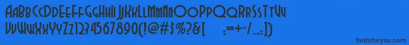 Dubbadubbanf Font – Black Fonts on Blue Background