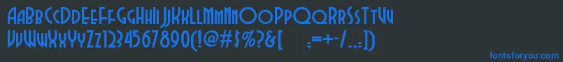Dubbadubbanf Font – Blue Fonts on Black Background