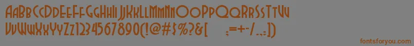 Dubbadubbanf Font – Brown Fonts on Gray Background