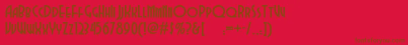 Dubbadubbanf Font – Brown Fonts on Red Background