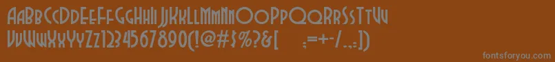 フォントDubbadubbanf – 茶色の背景に灰色の文字