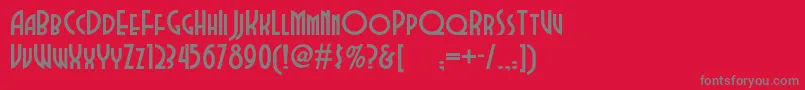 Dubbadubbanf Font – Gray Fonts on Red Background