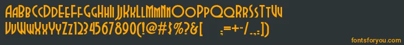 フォントDubbadubbanf – 黒い背景にオレンジの文字