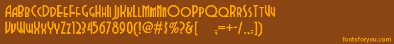 Dubbadubbanf Font – Orange Fonts on Brown Background