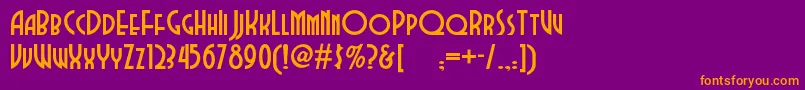 Dubbadubbanf Font – Orange Fonts on Purple Background