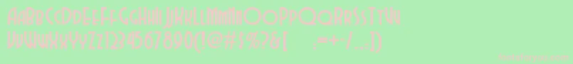 Dubbadubbanf-fontti – vaaleanpunaiset fontit vihreällä taustalla