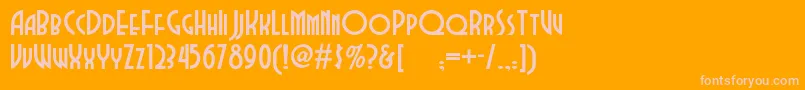 Dubbadubbanf Font – Pink Fonts on Orange Background