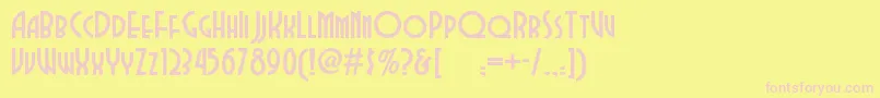 Dubbadubbanf Font – Pink Fonts on Yellow Background