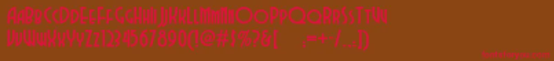 Dubbadubbanf Font – Red Fonts on Brown Background