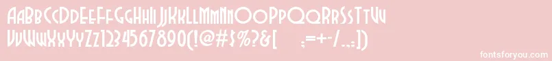 Dubbadubbanf-fontti – valkoiset fontit vaaleanpunaisella taustalla