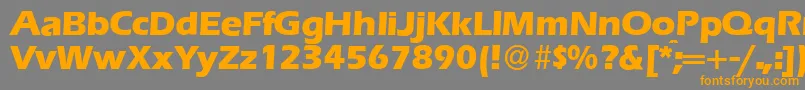 E820SansXboldRegular Font – Orange Fonts on Gray Background