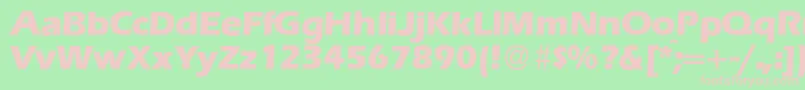 E820SansXboldRegular Font – Pink Fonts on Green Background
