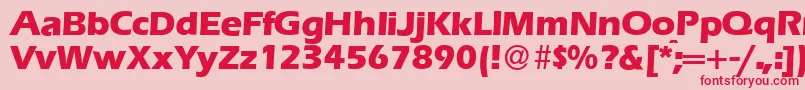 E820SansXboldRegular Font – Red Fonts on Pink Background