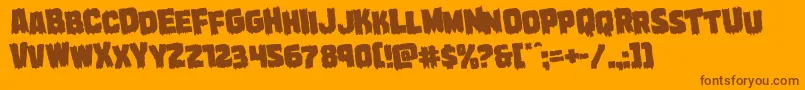 Marshthingrotate Font – Brown Fonts on Orange Background