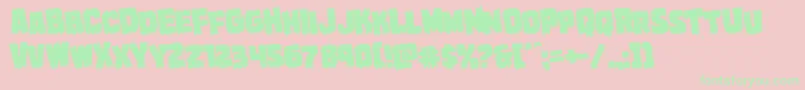 Marshthingrotate Font – Green Fonts on Pink Background