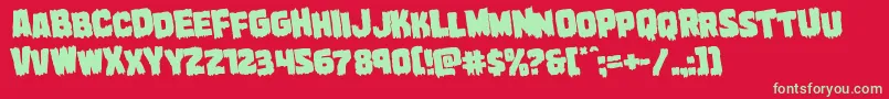 Marshthingrotate Font – Green Fonts on Red Background