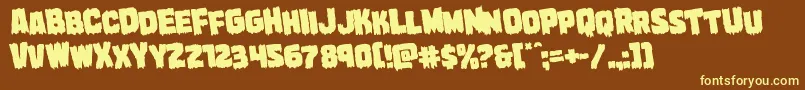 Marshthingrotate Font – Yellow Fonts on Brown Background