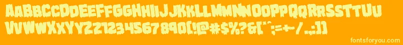 Marshthingrotate Font – Yellow Fonts on Orange Background