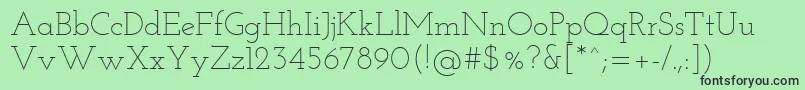 フォントJosefinSlabLight – 緑の背景に黒い文字