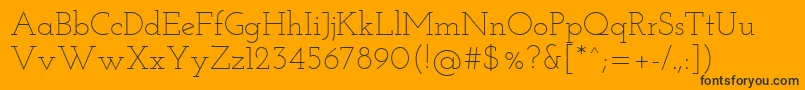 JosefinSlabLight Font – Black Fonts on Orange Background