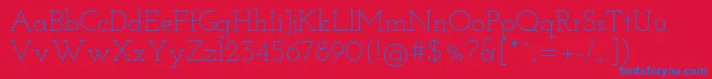 JosefinSlabLight Font – Blue Fonts on Red Background