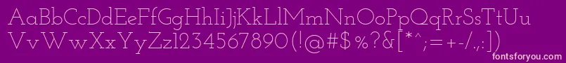 JosefinSlabLight Font – Pink Fonts on Purple Background