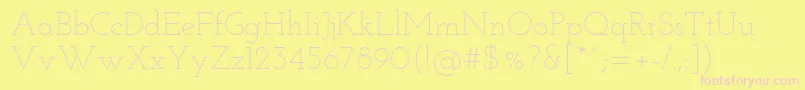 JosefinSlabLight Font – Pink Fonts on Yellow Background