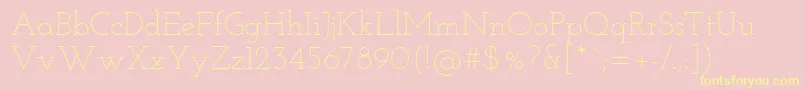 JosefinSlabLight Font – Yellow Fonts on Pink Background