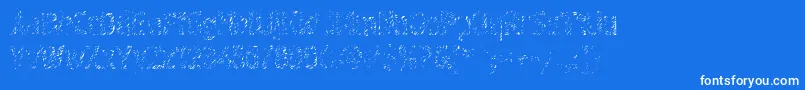 Graffiti4c-Schriftart – Weiße Schriften auf blauem Hintergrund