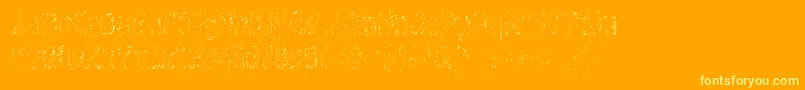 Czcionka Graffiti4c – żółte czcionki na pomarańczowym tle