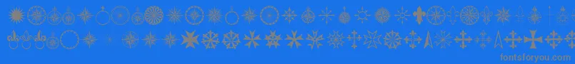 More about Prcorn Font Prcorn Font – Gray Fonts on Blue Background
