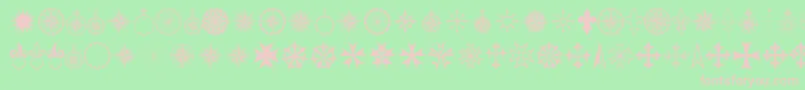 Prcorn Font – Pink Fonts on Green Background