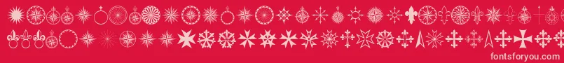 Prcorn Font – Pink Fonts on Red Background