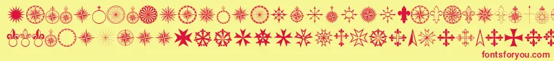 Prcorn Font – Red Fonts on Yellow Background