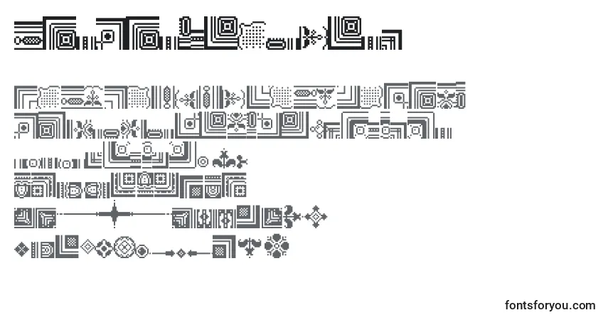 Schriftart BitKitornaments – Alphabet, Zahlen, spezielle Symbole