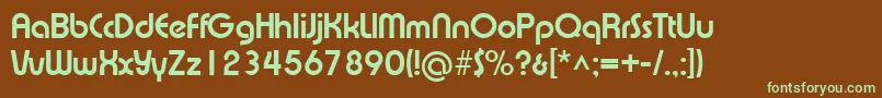 Police XpressiveBold – polices vertes sur fond brun
