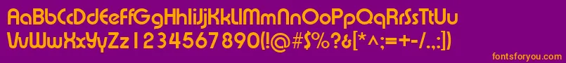 XpressiveBold Font – Orange Fonts on Purple Background