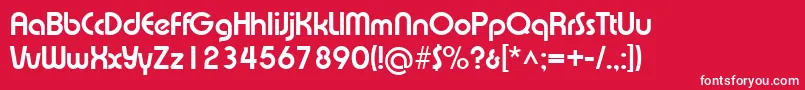 XpressiveBold-Schriftart – Weiße Schriften auf rotem Hintergrund